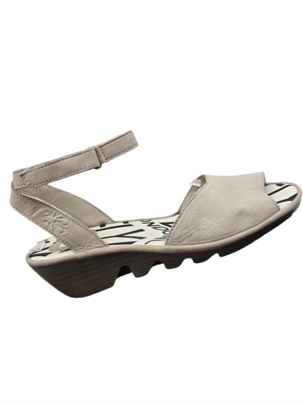 FLY London PATO976FLY Wedge Sandals Taupe Women's‎ 10 Boho Minimalist